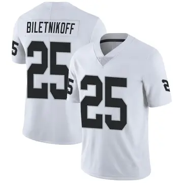 Nike Fred Biletnikoff Men's Limited Las Vegas Raiders White Vapor Untouchable Jersey