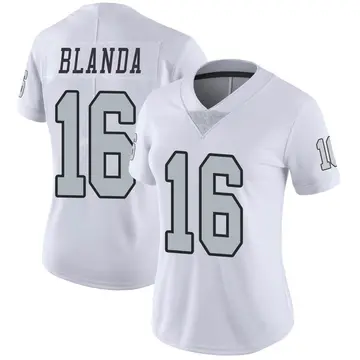 Nike George Blanda Women's Limited Las Vegas Raiders White Color Rush Jersey