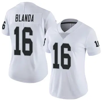Nike George Blanda Women's Limited Las Vegas Raiders White Vapor Untouchable Jersey