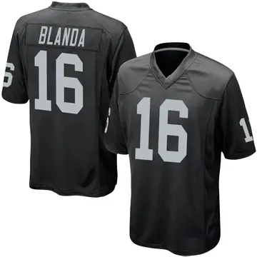 Nike George Blanda Youth Game Las Vegas Raiders Black Team Color Jersey