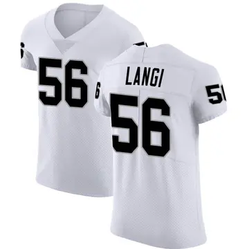 Nike Harvey Langi Men's Elite Las Vegas Raiders White Vapor Untouchable Jersey