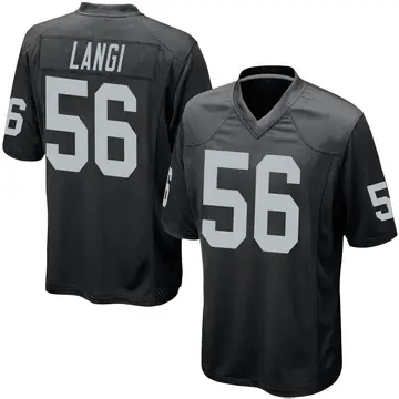 Nike Harvey Langi Men's Game Las Vegas Raiders Black Team Color Jersey