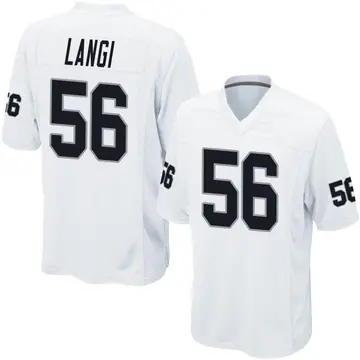 Nike Harvey Langi Men's Game Las Vegas Raiders White Jersey