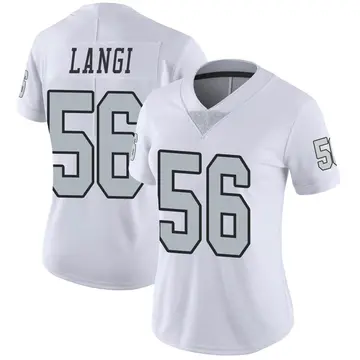 Nike Harvey Langi Women's Limited Las Vegas Raiders White Color Rush Jersey