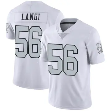 Nike Harvey Langi Youth Limited Las Vegas Raiders White Color Rush Jersey