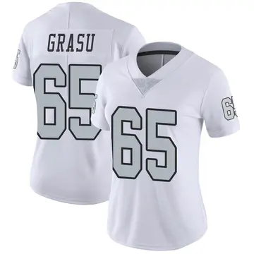Nike Hroniss Grasu Women's Limited Las Vegas Raiders White Color Rush Jersey