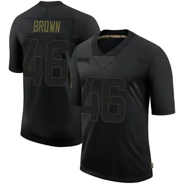 Nike Ike Brown Men's Limited Las Vegas Raiders Black 2020 Salute To Service Jersey