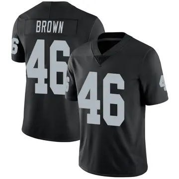 Nike Ike Brown Men's Limited Las Vegas Raiders Black Team Color Vapor Untouchable Jersey