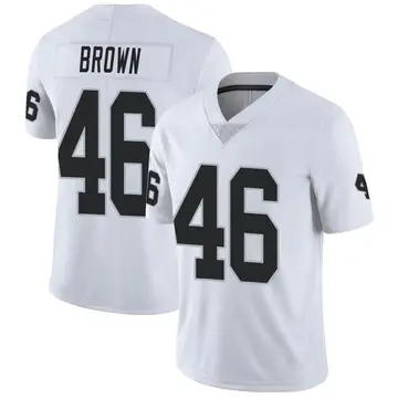 Nike Ike Brown Men's Limited Las Vegas Raiders White Vapor Untouchable Jersey