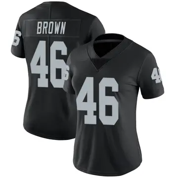 Nike Ike Brown Women's Limited Las Vegas Raiders Black Team Color Vapor Untouchable Jersey