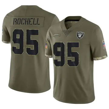 Nike Isaac Rochell Men's Limited Las Vegas Raiders Olive 2022 Salute To Service Jersey