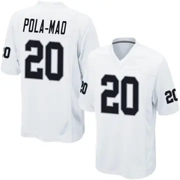Nike Isaiah Pola-Mao Men's Game Las Vegas Raiders White Jersey