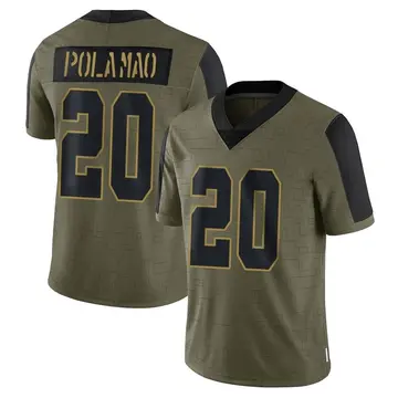 Nike Isaiah Pola-Mao Men's Limited Las Vegas Raiders Olive 2021 Salute To Service Jersey