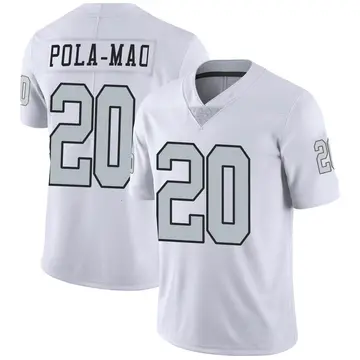 Nike Isaiah Pola-Mao Youth Limited Las Vegas Raiders White Color Rush Jersey