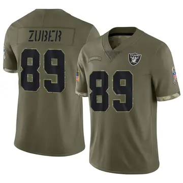 Nike Isaiah Zuber Youth Limited Las Vegas Raiders Olive 2022 Salute To Service Jersey