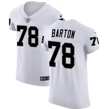 Nike Jackson Barton Men's Elite Las Vegas Raiders White Vapor Untouchable Jersey
