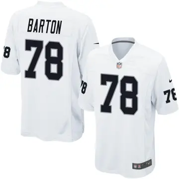 Nike Jackson Barton Men's Game Las Vegas Raiders White Jersey