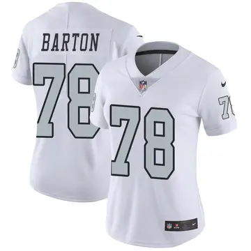 Nike Jackson Barton Women's Limited Las Vegas Raiders White Color Rush Jersey