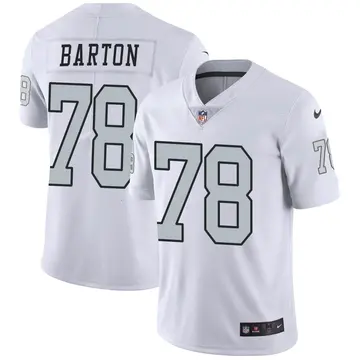 Nike Jackson Barton Youth Limited Las Vegas Raiders White Color Rush Jersey