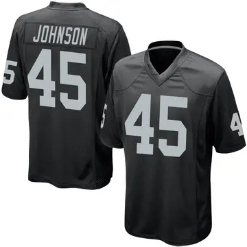 Nike Jakob Johnson Men's Game Las Vegas Raiders Black Team Color Jersey