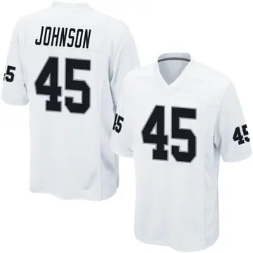 Nike Jakob Johnson Men's Game Las Vegas Raiders White Jersey