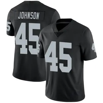 Nike Jakob Johnson Men's Limited Las Vegas Raiders Black Team Color Vapor Untouchable Jersey