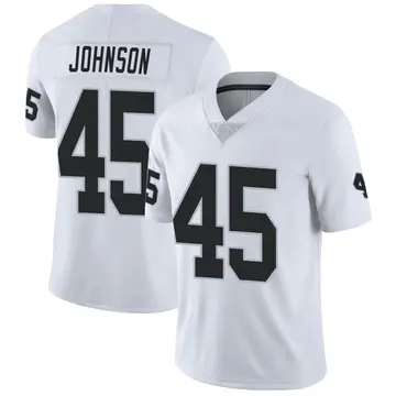 Nike Jakob Johnson Men's Limited Las Vegas Raiders White Vapor Untouchable Jersey