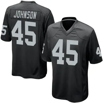 Nike Jakob Johnson Youth Game Las Vegas Raiders Black Team Color Jersey