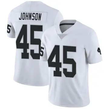 Nike Jakob Johnson Youth Limited Las Vegas Raiders White Vapor Untouchable Jersey