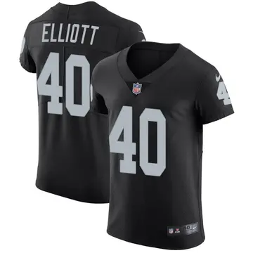 Nike Jalen Elliott Men's Elite Las Vegas Raiders Black Team Color Vapor Untouchable Jersey