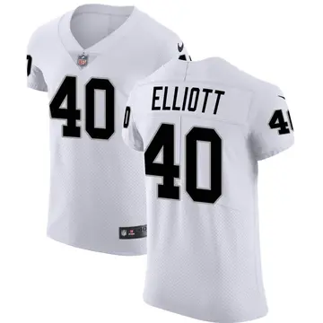 Nike Jalen Elliott Men's Elite Las Vegas Raiders White Vapor Untouchable Jersey