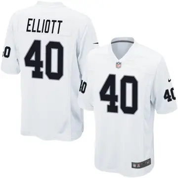 Nike Jalen Elliott Men's Game Las Vegas Raiders White Jersey