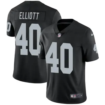 Nike Jalen Elliott Men's Limited Las Vegas Raiders Black Team Color Vapor Untouchable Jersey
