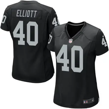 Nike Jalen Elliott Women's Game Las Vegas Raiders Black Team Color Jersey