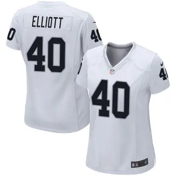 Nike Jalen Elliott Women's Game Las Vegas Raiders White Jersey