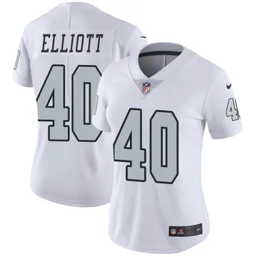 Nike Jalen Elliott Women's Limited Las Vegas Raiders White Color Rush Jersey