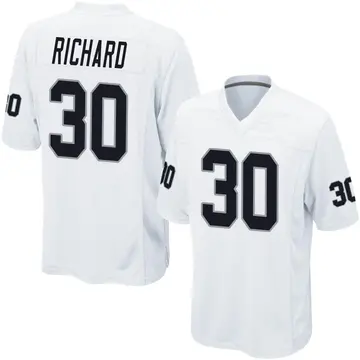 Nike Jalen Richard Men's Game Las Vegas Raiders White Jersey