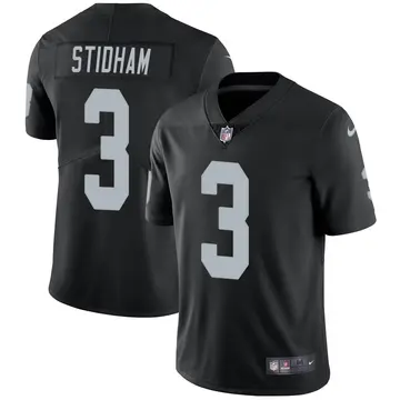 Nike Jarrett Stidham Men's Limited Las Vegas Raiders Black Team Color Vapor Untouchable Jersey
