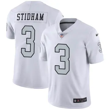 Nike Jarrett Stidham Men's Limited Las Vegas Raiders White Color Rush Jersey