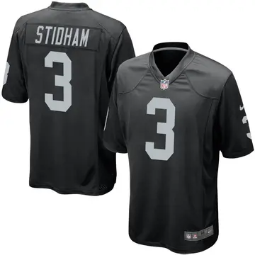 Nike Jarrett Stidham Youth Game Las Vegas Raiders Black Team Color Jersey