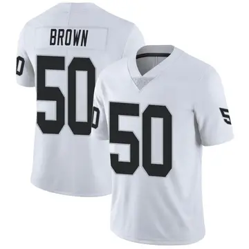 Nike Jayon Brown Men's Limited Las Vegas Raiders White Vapor Untouchable Jersey