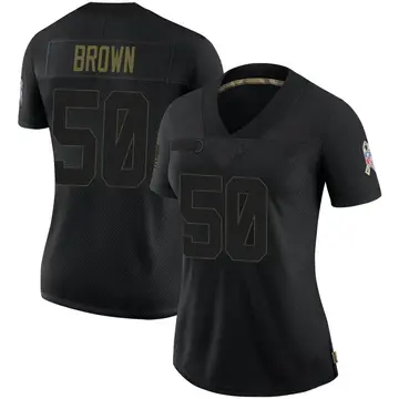 Nike Jayon Brown Women's Limited Las Vegas Raiders Black 2020 Salute To Service Jersey
