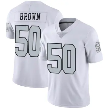 Nike Jayon Brown Youth Limited Las Vegas Raiders White Color Rush Jersey
