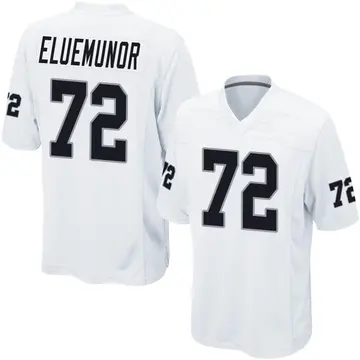 Nike Jermaine Eluemunor Men's Game Las Vegas Raiders White Jersey