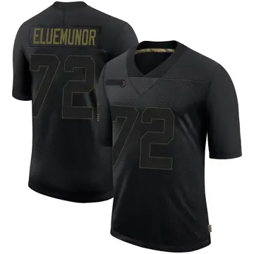 Nike Jermaine Eluemunor Men's Limited Las Vegas Raiders Black 2020 Salute To Service Jersey