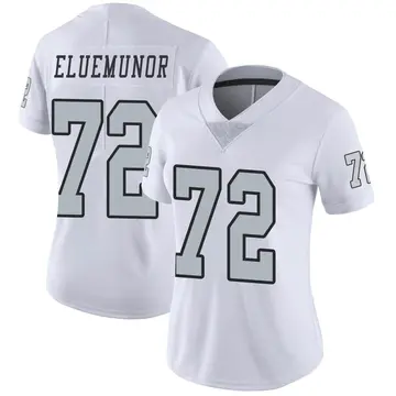 Nike Jermaine Eluemunor Women's Limited Las Vegas Raiders White Color Rush Jersey