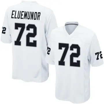 Nike Jermaine Eluemunor Youth Game Las Vegas Raiders White Jersey
