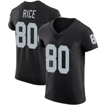 Nike Jerry Rice Men's Elite Las Vegas Raiders Black Team Color Vapor Untouchable Jersey