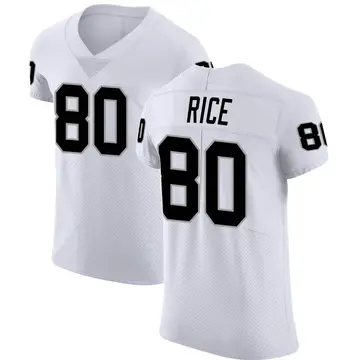 Nike Jerry Rice Men's Elite Las Vegas Raiders White Vapor Untouchable Jersey