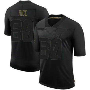 Nike Jerry Rice Men's Limited Las Vegas Raiders Black 2020 Salute To Service Jersey